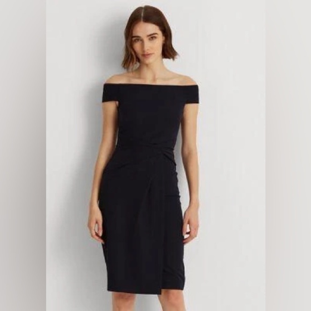 Ralph Lauren Crepe Off The Shoulder Dress - Picture 3 of 12